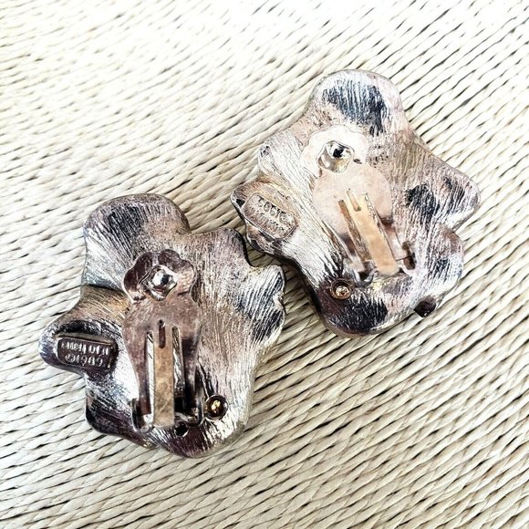 Mimi di N Flower Clip On Earrings 1989 - Picture 4 of 12